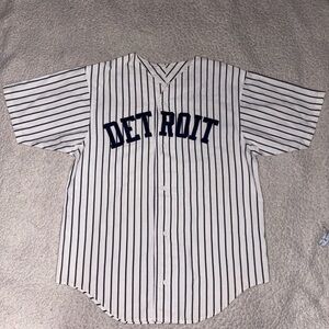 VINTAGE Detroit Pinstripe Jersey - Black and White
